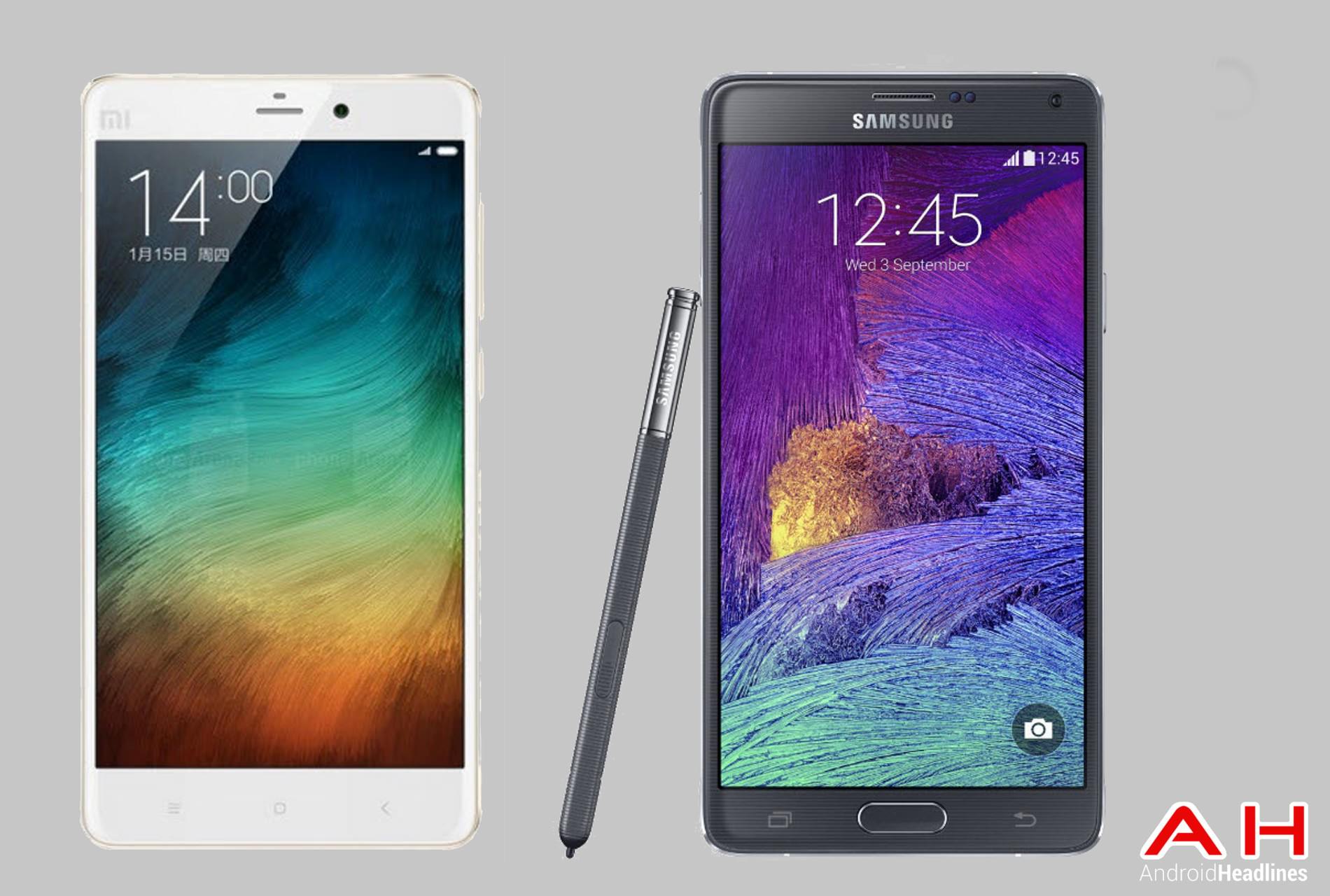 Сравнение Xiaomi Mi Note Pro vs Samsung Galaxy Note 4